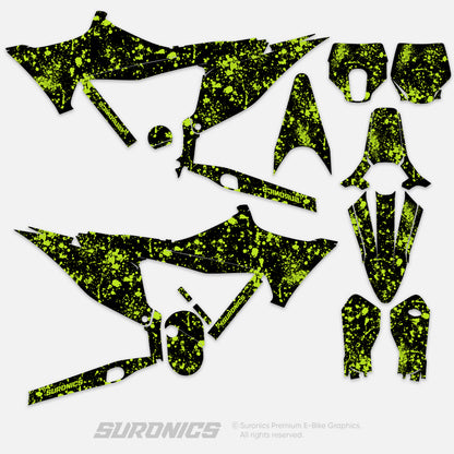 SPLATTER BLACK GREEN Stark Varg Graphics kit