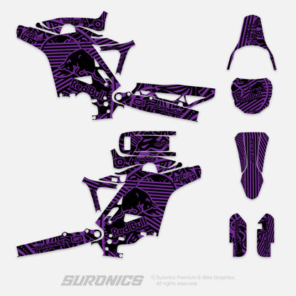 RACE ART BLACK PURPLE Eride Pro Mini R Graphics kit