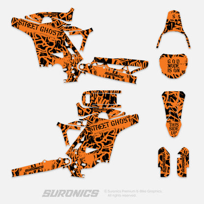 STREET GHOST BLACK ORANGE Eride Pro Mini R Graphics kit