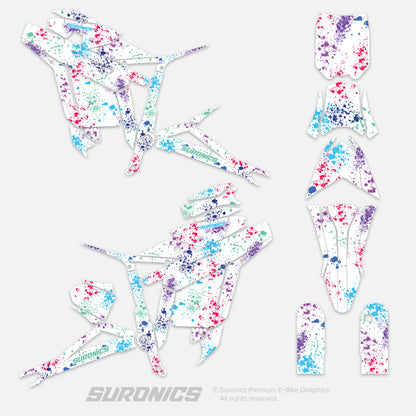 SPLATTER WHITE MULTICOLOR Talaria Sting MX3 MX4 Graphics kit