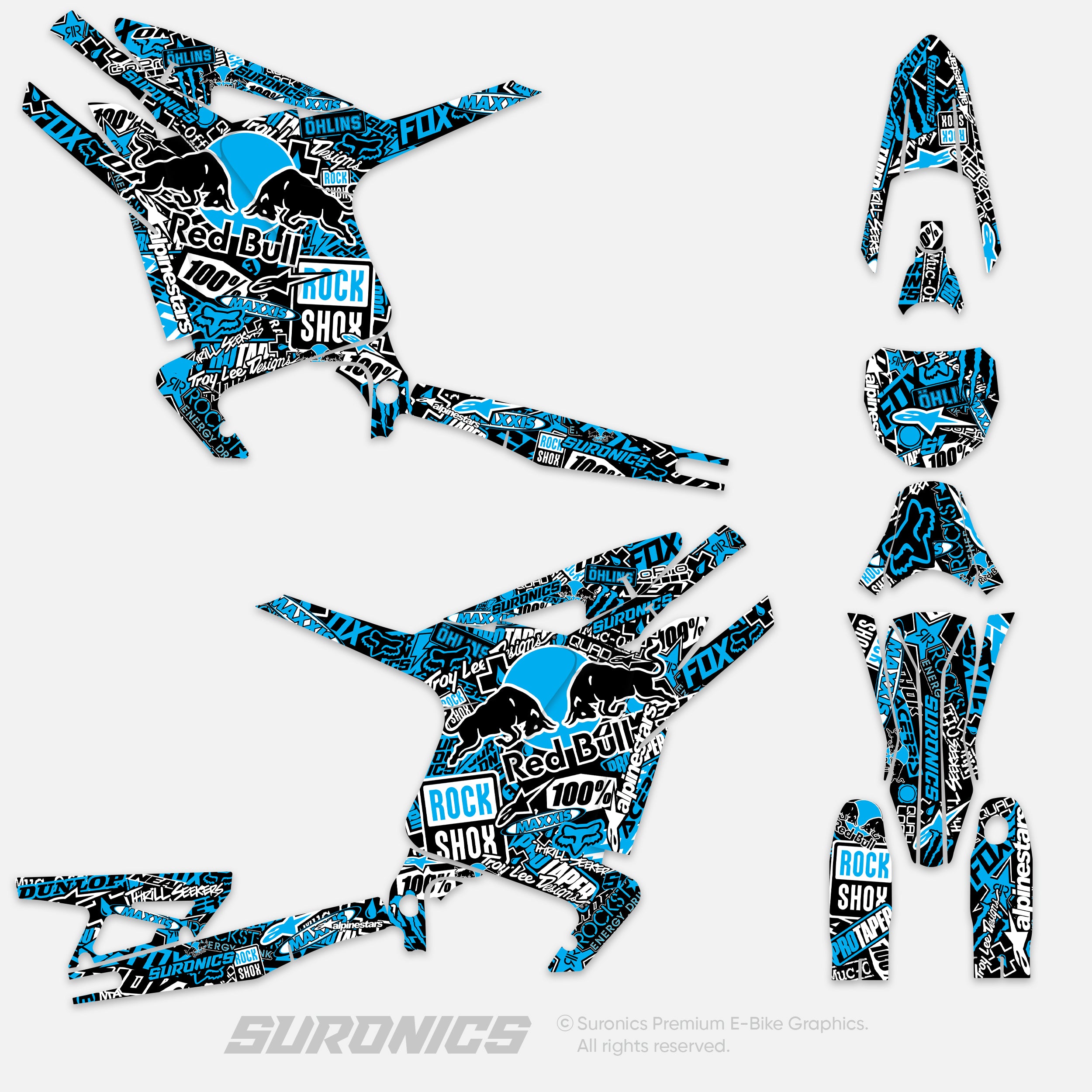 STICKY BLACK CYAN Arctic Leopard XE Graphics kit