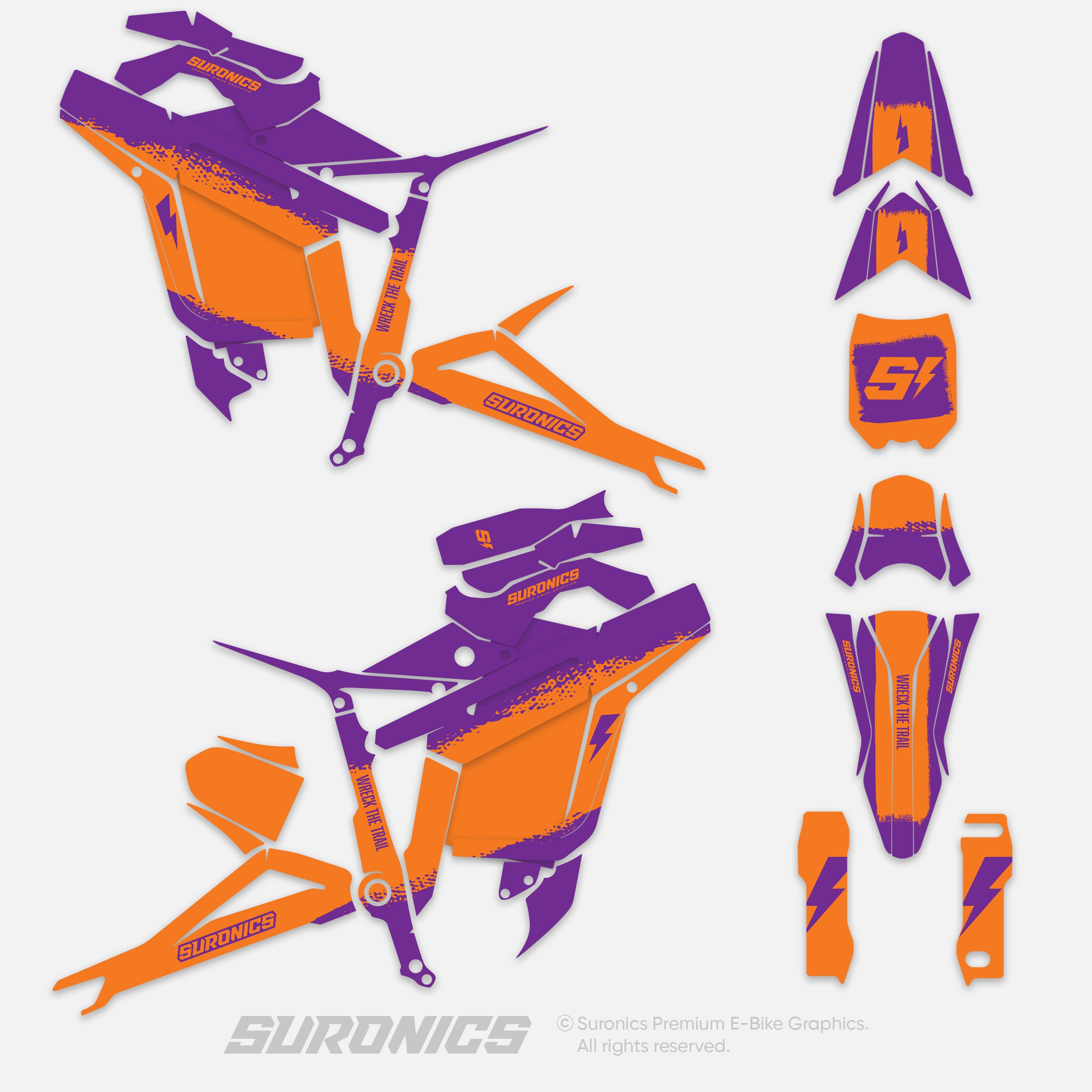 HALF PURPLE ORANGE Talaria Sting MX5 PRO Graphics kit