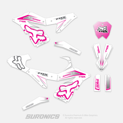 FOX RACER WHITE MAGENTA ETM RTR Graphics kit