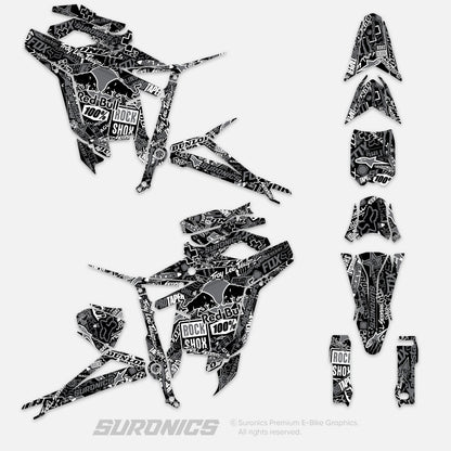 STICKY BLACK GREY Talaria Sting MX5 PRO Graphics kit