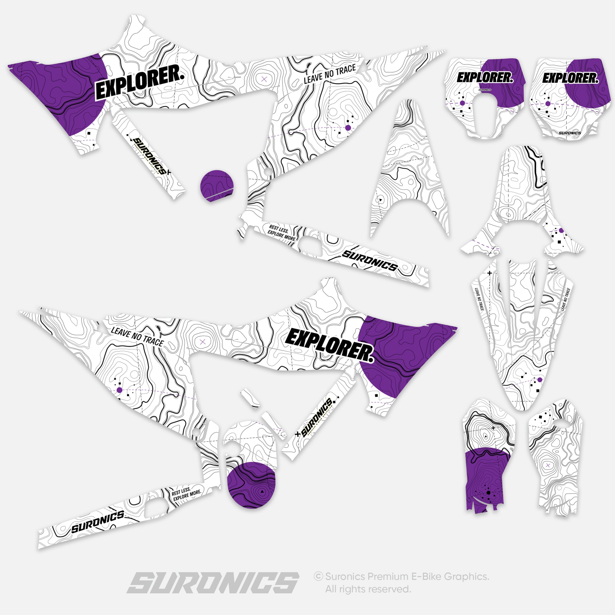 EXPLORER WHITE PURPLE Stark Varg Graphics kit