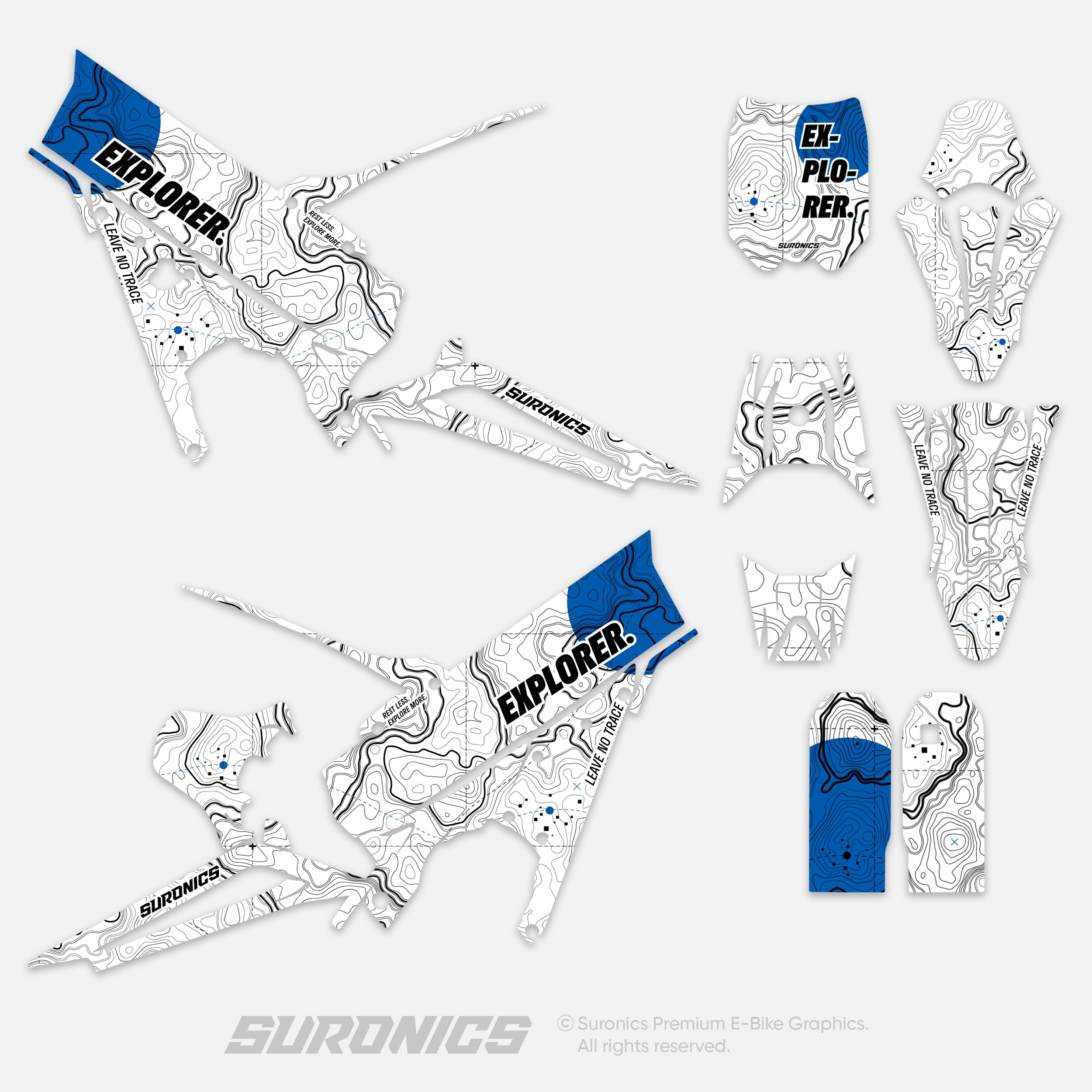 EXPLORER WHITE BLUE Talaria XXX Graphics kit