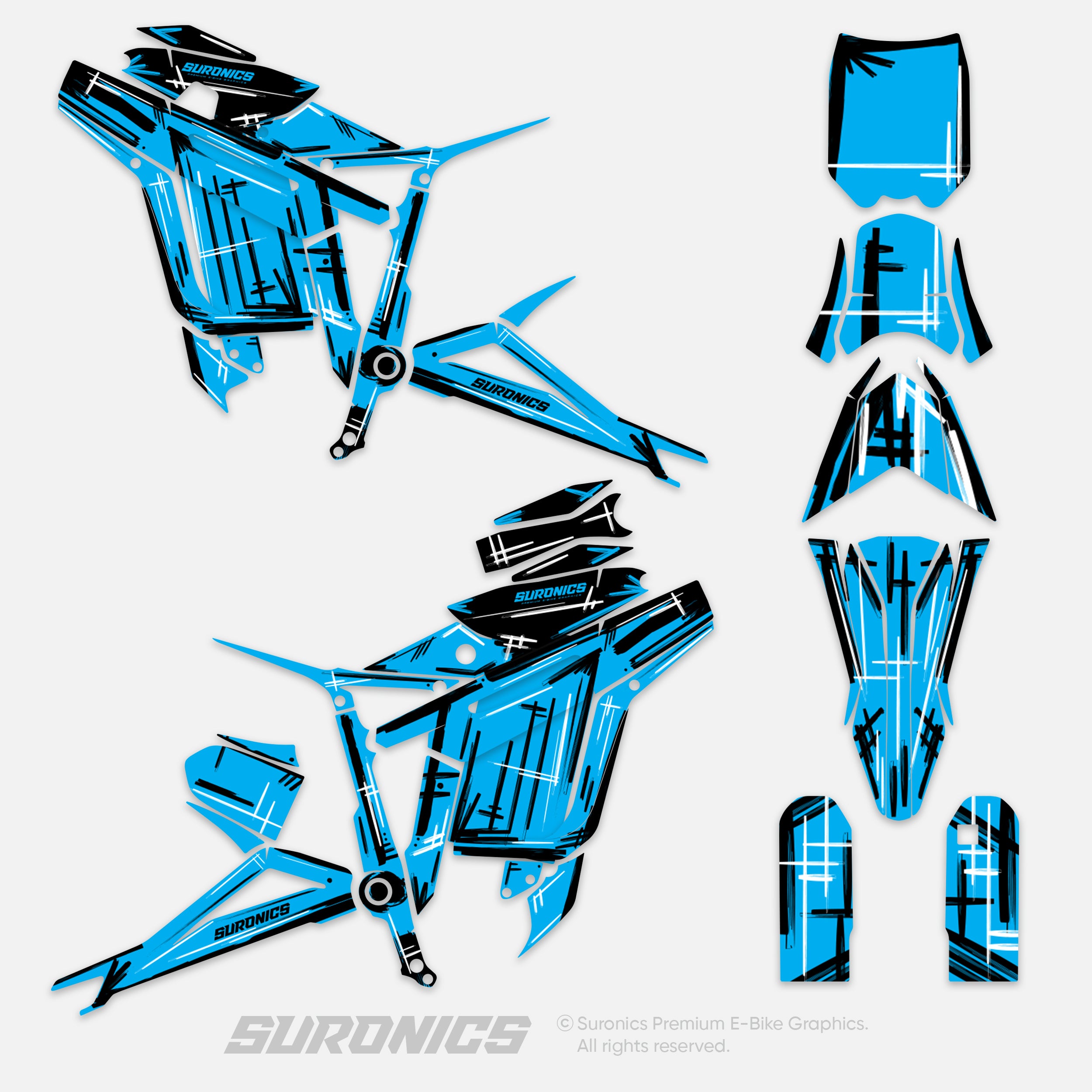 MARKER CYAN Talaria Sting MX3 MX4 Graphics kit