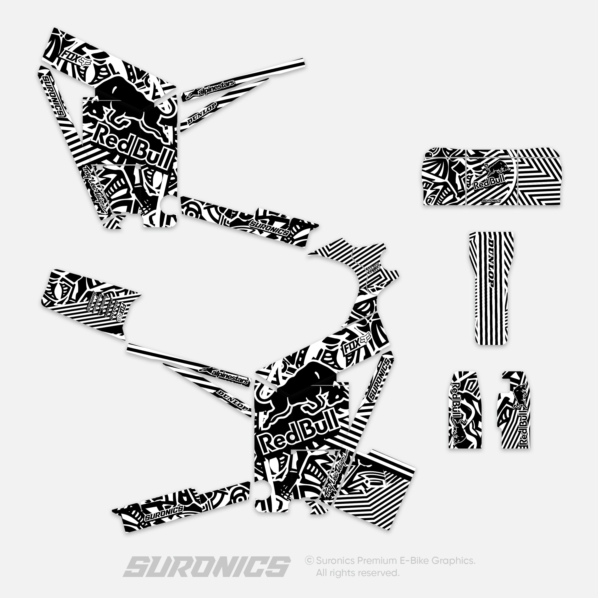 RACE ART BLACK WHITE Tuttio Soleil 01 Graphics kit