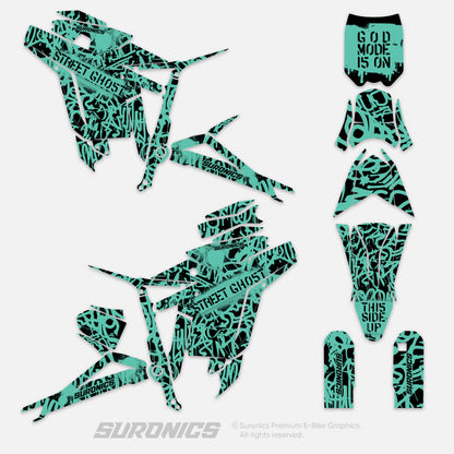 STREET GHOST BLACK MINT Talaria Sting MX3 MX4 Graphics kit