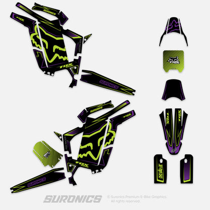 FOX RACER BLACK GREEN Rerode R1 Graphics kit