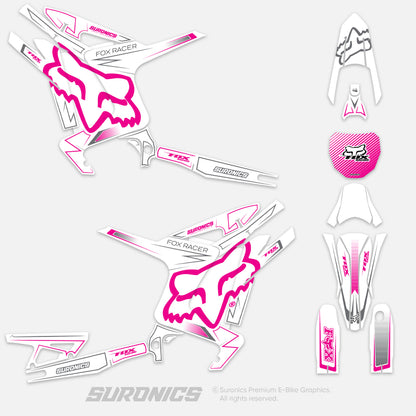 FOX RACER WHITE MAGENTA Arctic Leopard XE Graphics kit