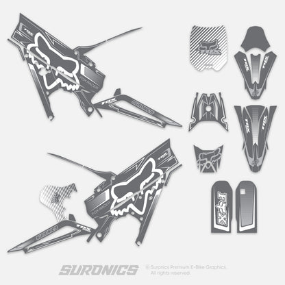 FOX RACER GREY WHITE Talaria XXX Graphics kit