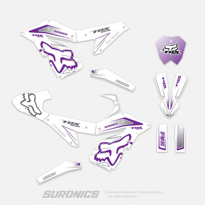 FOX RACER WHITE PURPLE ETM RTR Graphics kit