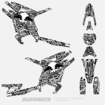 STICKY BLACK WHITE Arctic Leopard XE Graphics kit