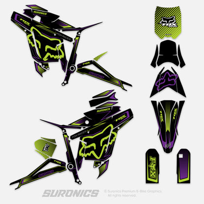 FOX RACER BLACK GREEN Talaria Sting MX3 MX4 Graphics kit