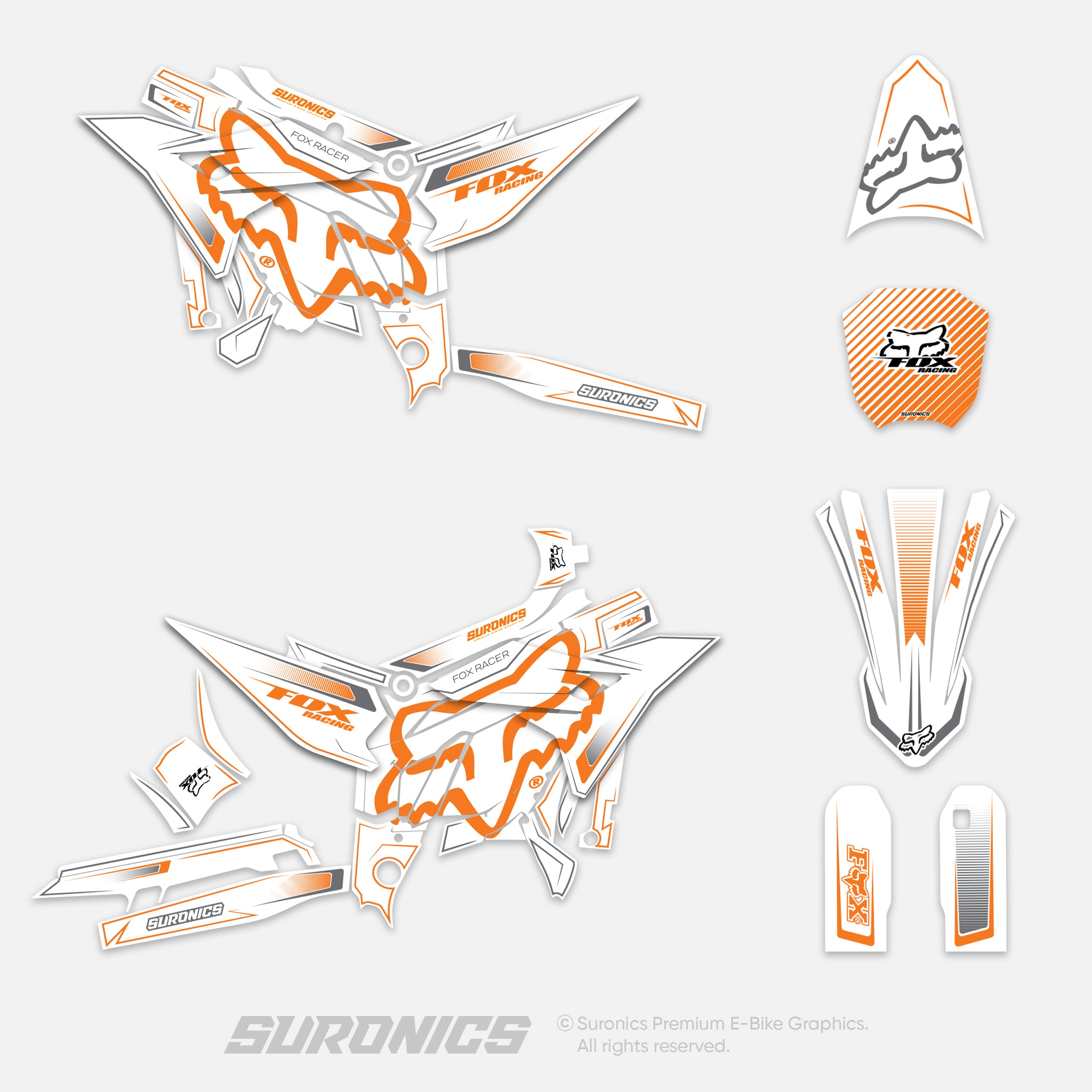FOX RACER WHITE ORANGE Altis Sigma Graphics kit