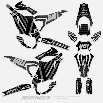 FUTURACE GREY BLACK Surron Ultra Bee Graphics kit