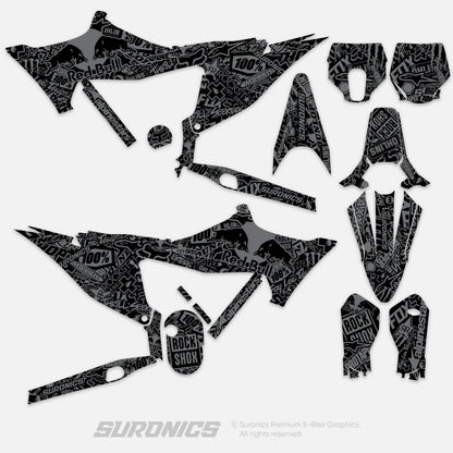 STICKY BLACK GREY Stark Varg Graphics kit