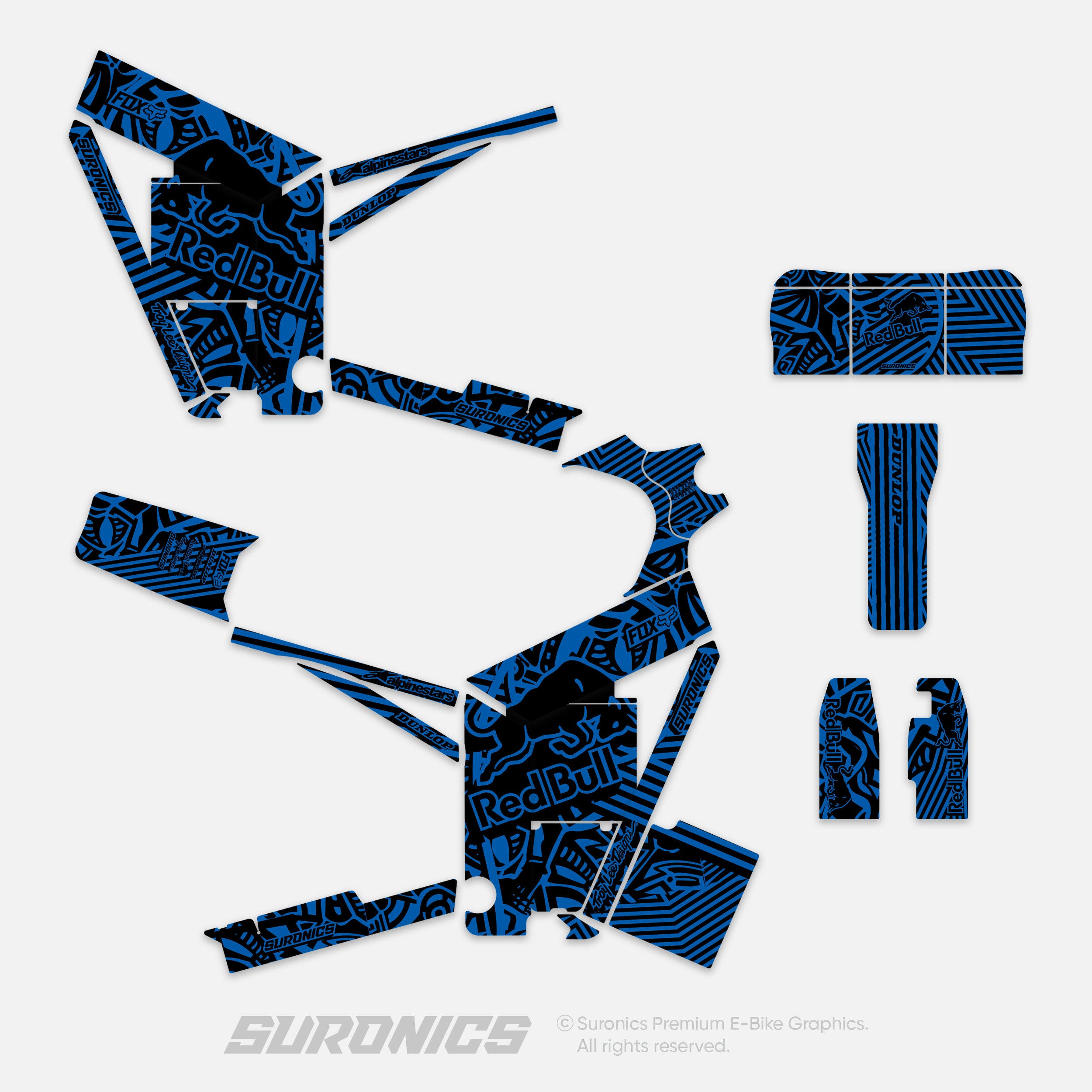 RACE ART BLACK BLUE Tuttio Soleil 01 Graphics kit