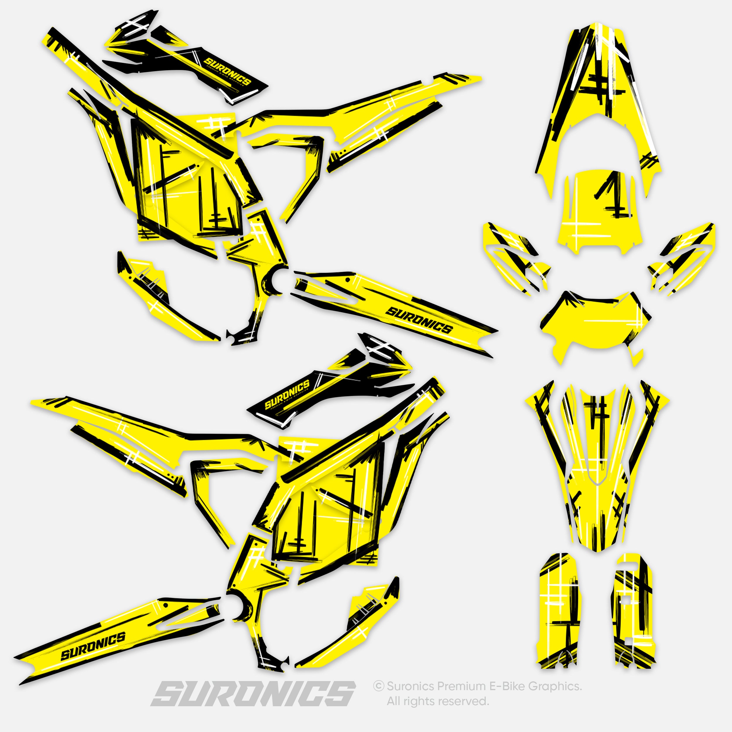 MARKER YELLOW Surron Ultra Bee Graphics kit