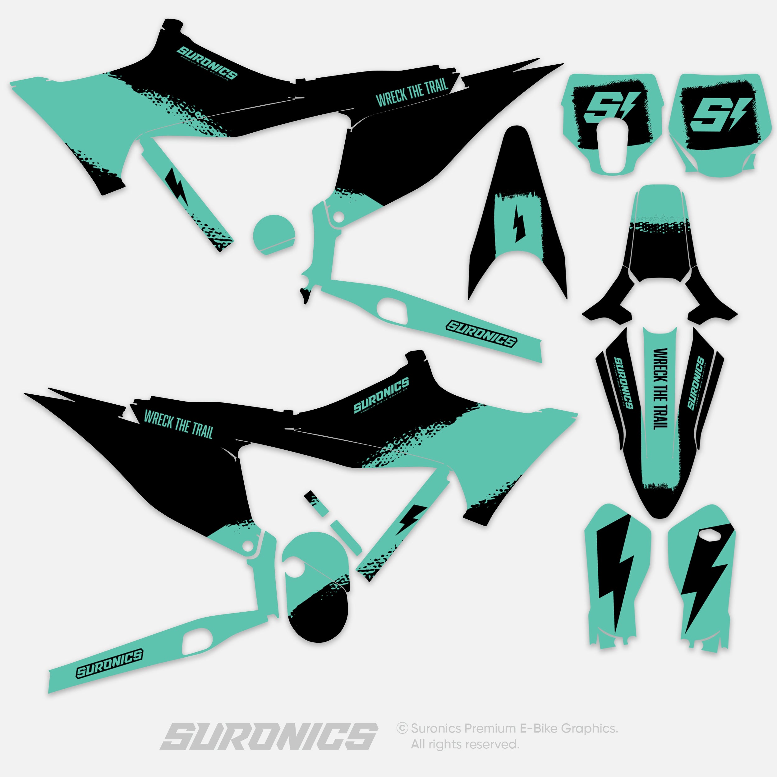 HALF BLACK MINT Stark Varg Graphics kit
