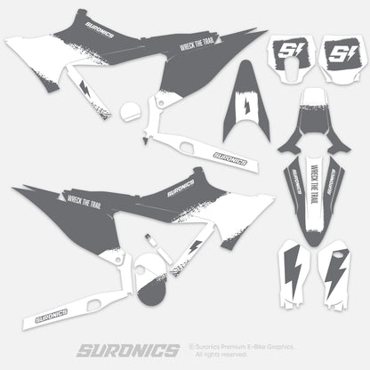 HALF GREY WHITE Stark Varg Graphics kit