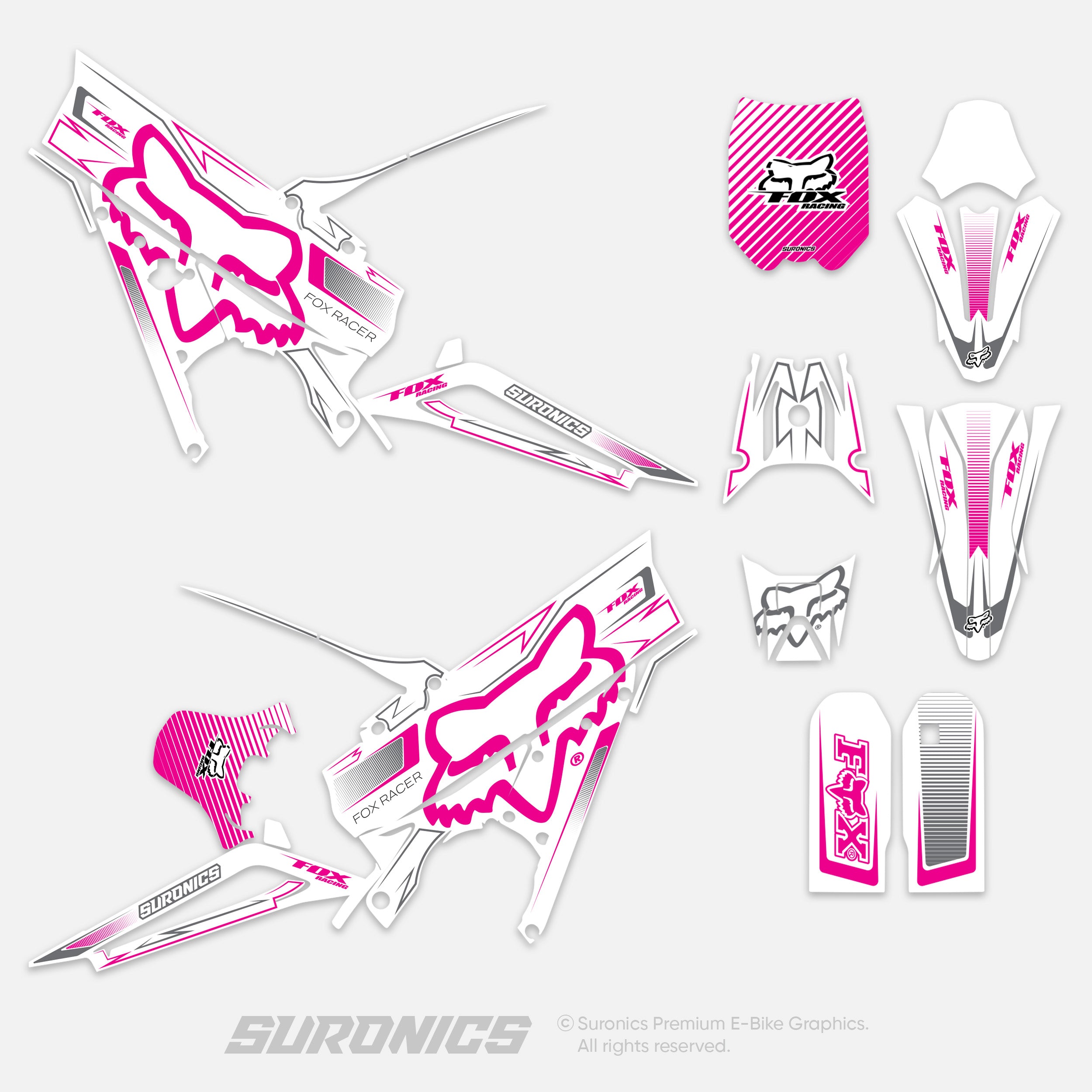 FOX RACER WHITE MAGENTA Talaria XXX Graphics kit