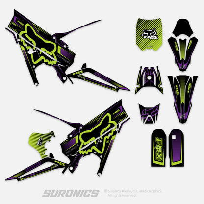 FOX RACER BLACK GREEN Talaria XXX Graphics kit