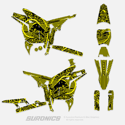 RACE ART BLACK YELLOW Talaria Komodo Graphics kit