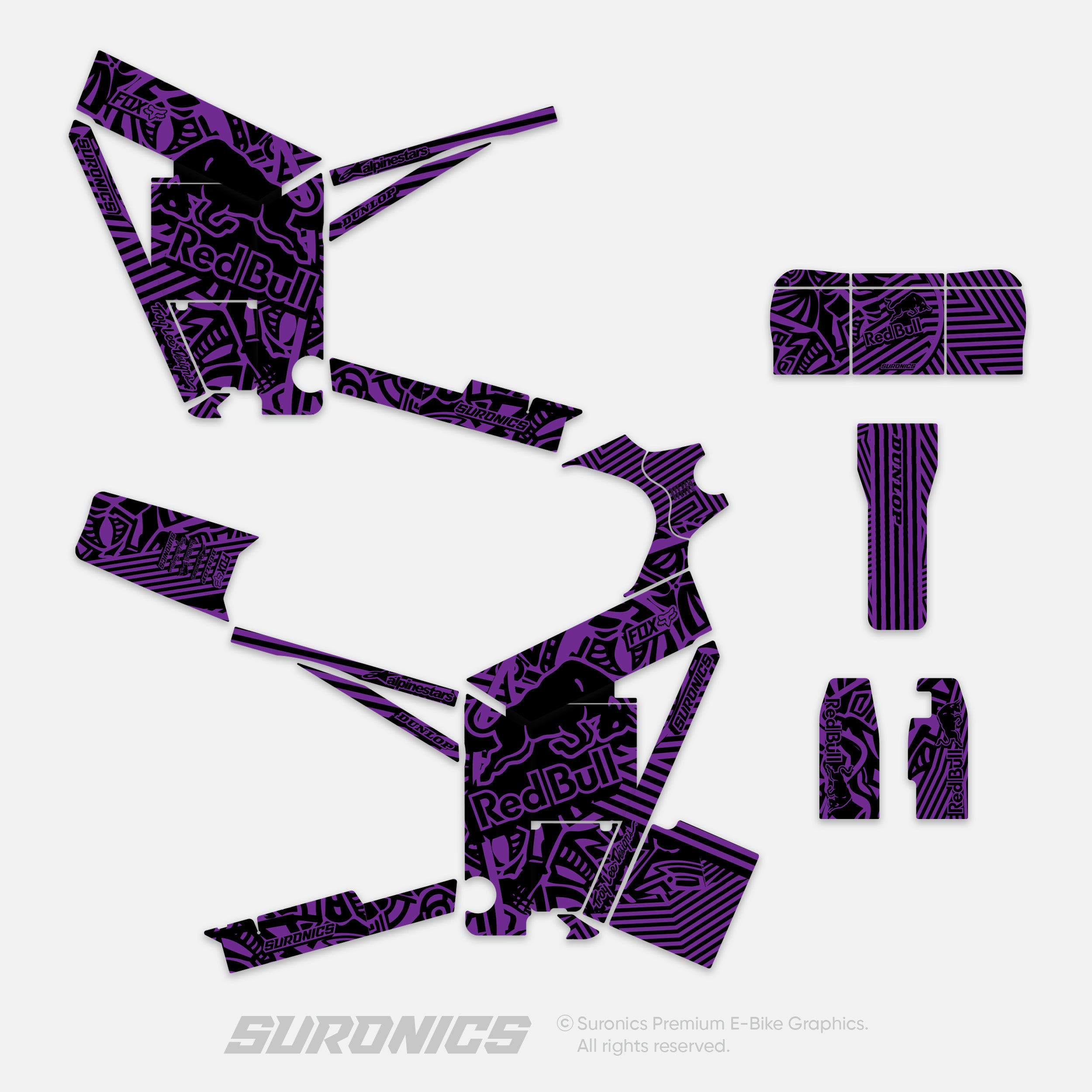 RACE ART BLACK PURPLE Tuttio Soleil 01 Graphics kit