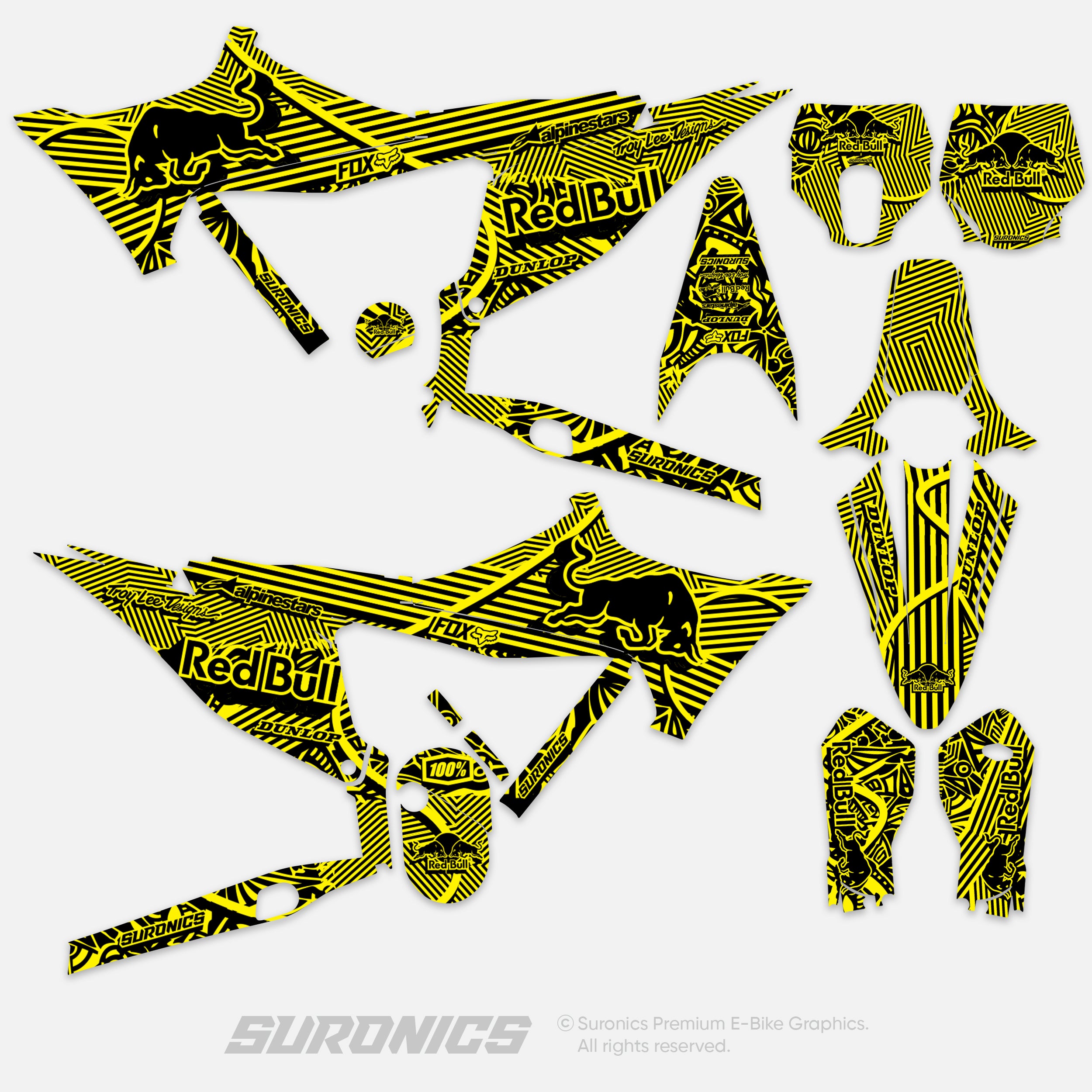 RACE ART BLACK YELLOW Stark Varg Graphics kit
