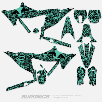 STICKY BLACK MINT Stark Varg Graphics kit