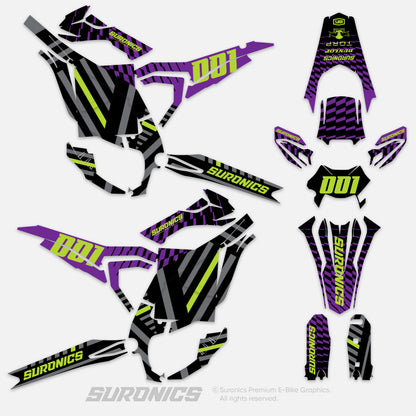 FUTURACE PURPLE GREEN Surron Ultra Bee Graphics kit