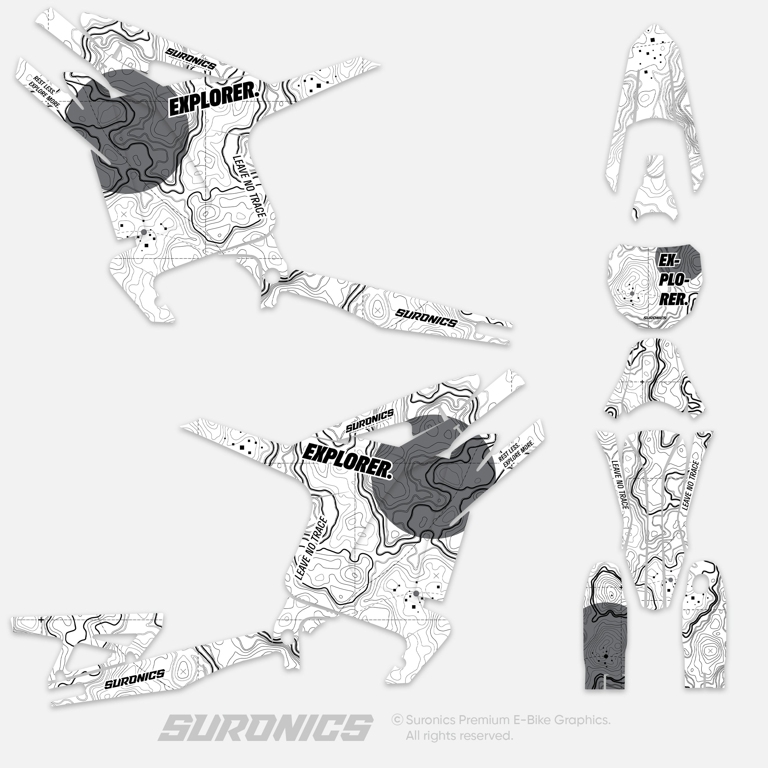 EXPLORER WHITE GREY Arctic Leopard XE Graphics kit