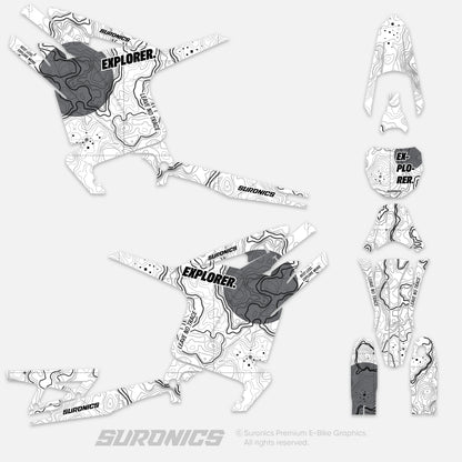 EXPLORER WHITE GREY Arctic Leopard XE Graphics kit