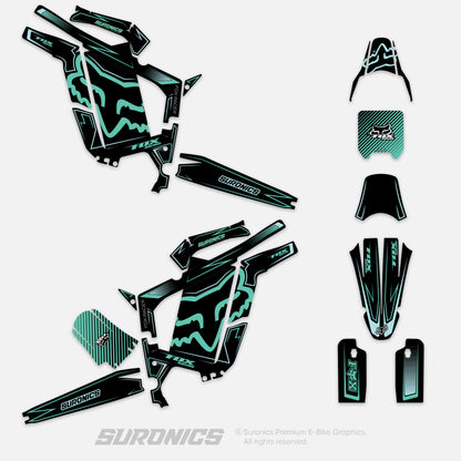FOX RACER BLACK MINT Rerode R1 Graphics kit