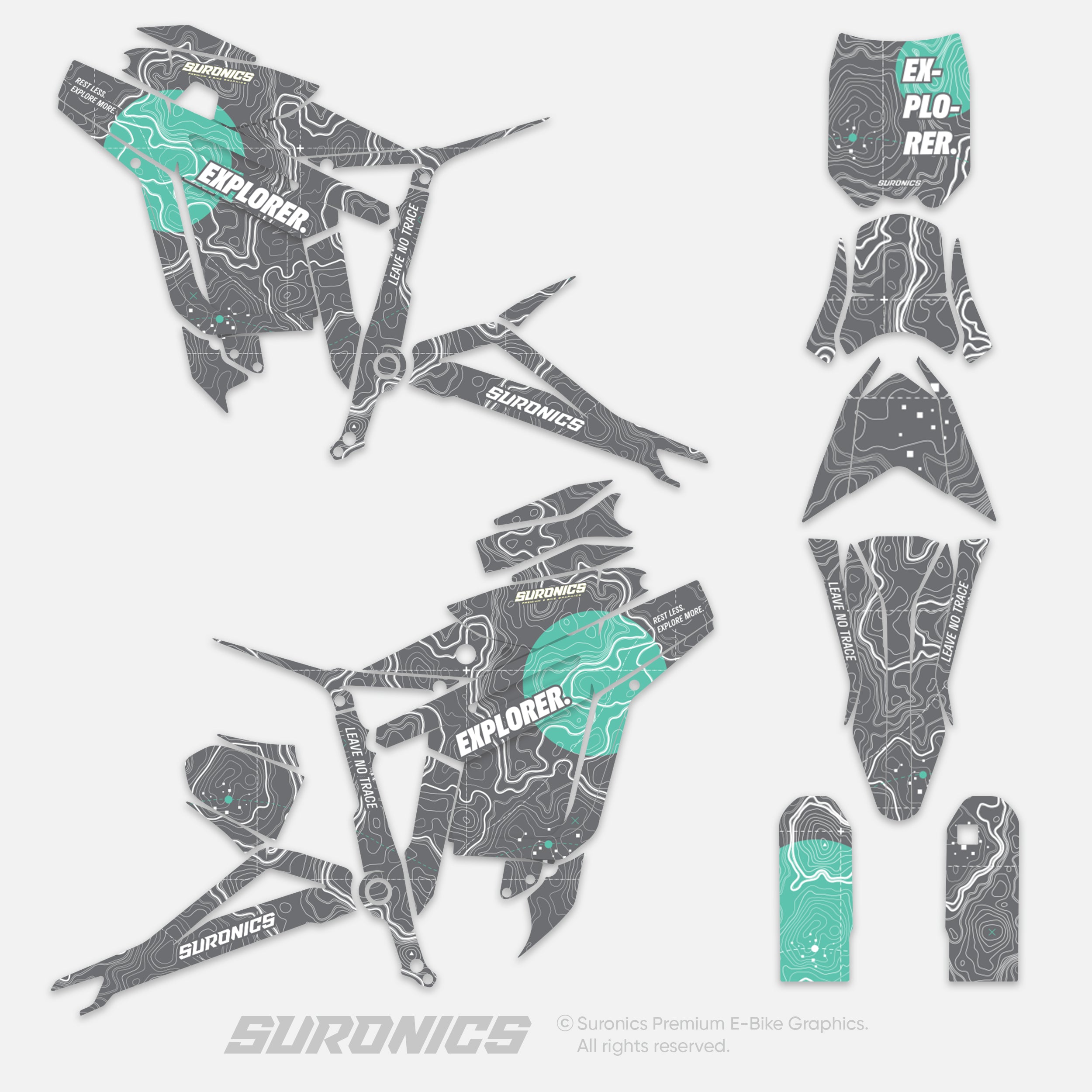 EXPLORER GREY MINT Talaria Sting MX3 MX4 Graphics kit