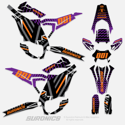 FUTURACE PURPLE ORANGE Surron Ultra Bee Graphics kit