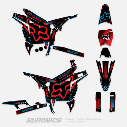 FOX RACER BLACK RED Talaria Komodo Graphics kit