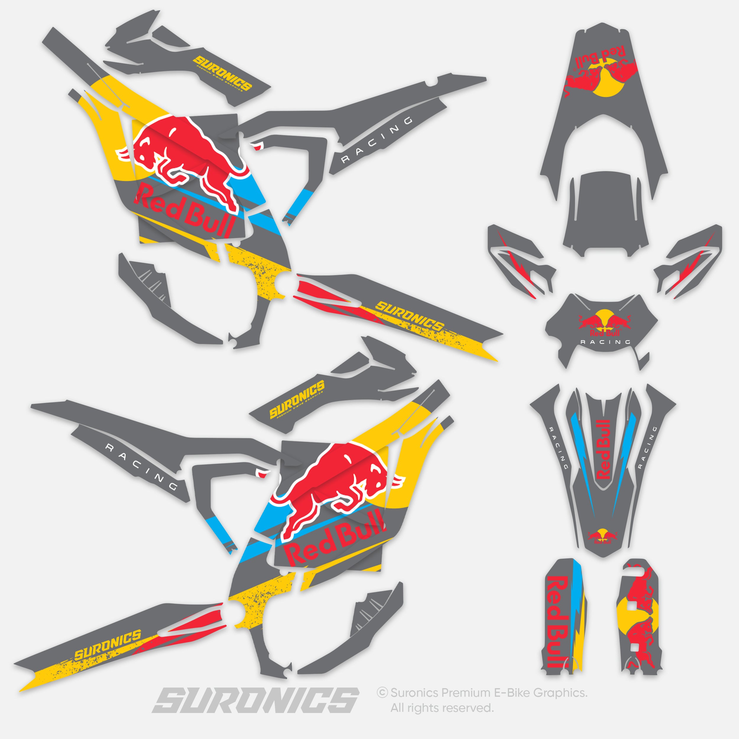 ORIGINAL BULL GREY Surron Ultra Bee Graphics kit