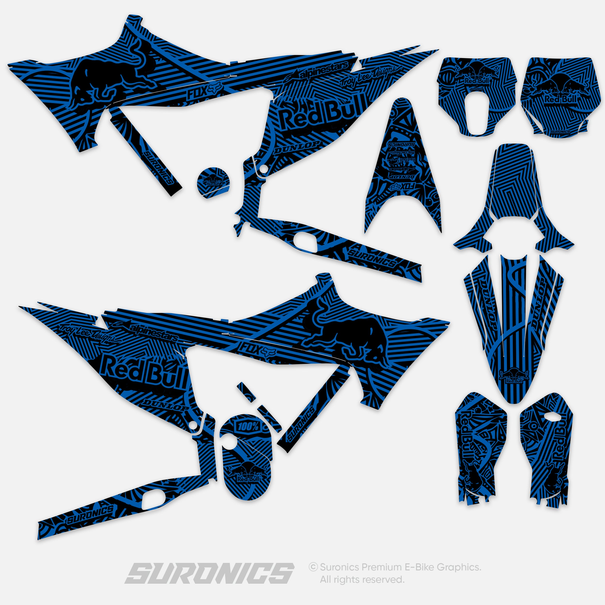RACE ART BLACK BLUE Stark Varg Graphics kit
