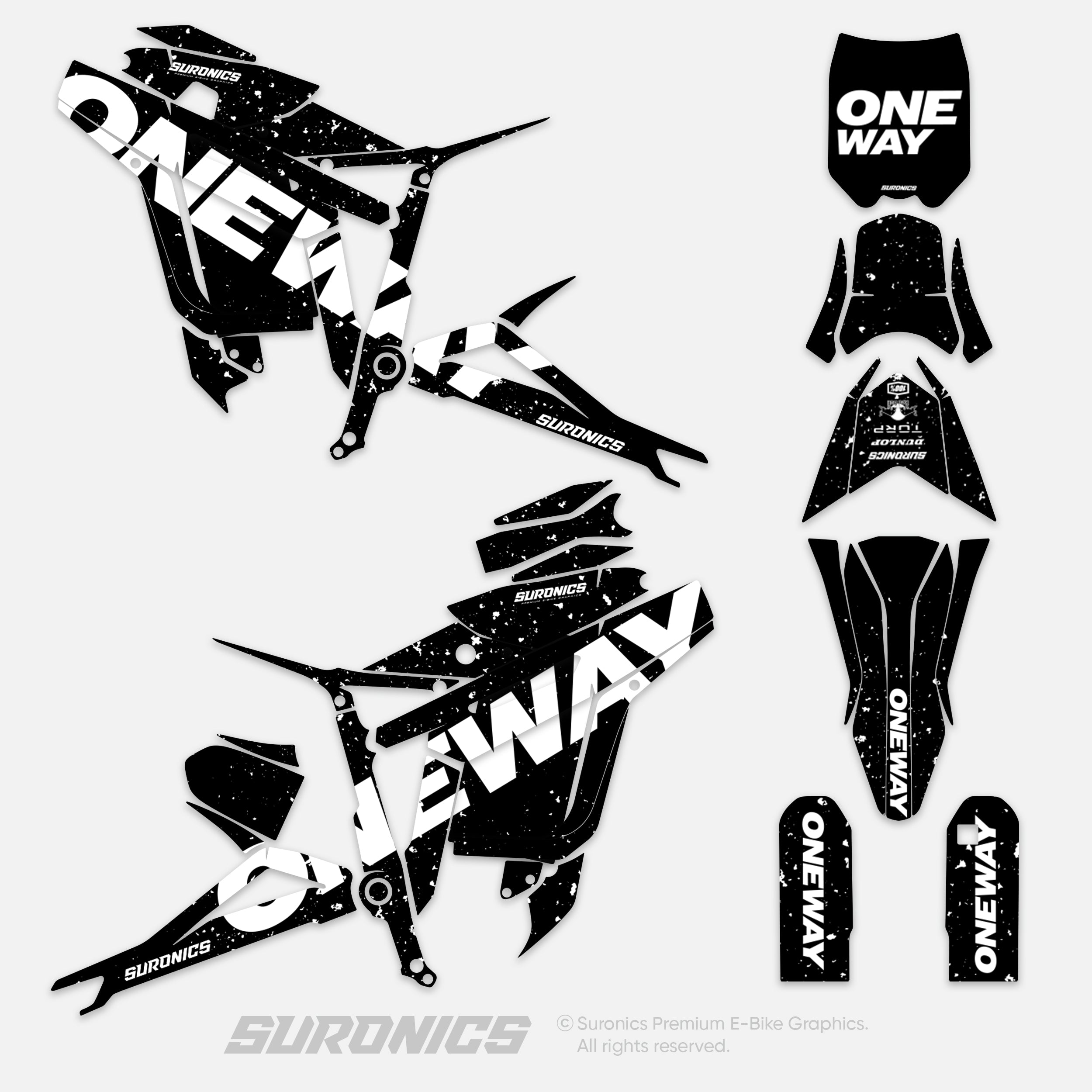 ONEWAY BLACK WHITE Talaria Sting MX3 MX4 Graphics kit
