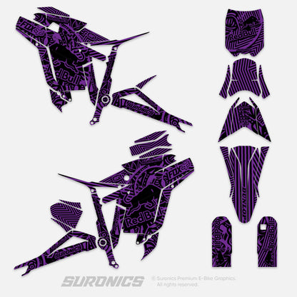RACE ART BLACK PURPLE Talaria Sting MX3 MX4 Graphics kit