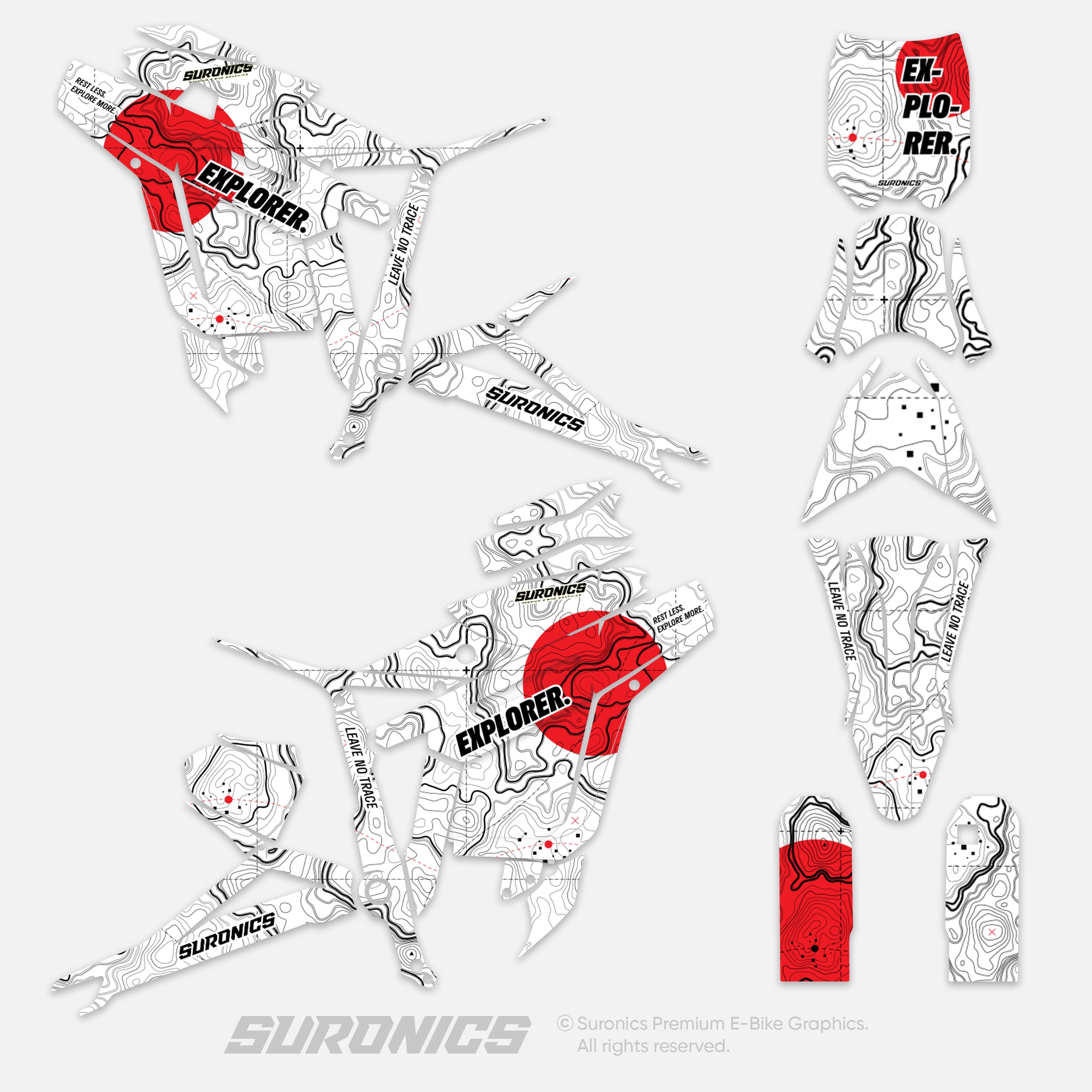 EXPLORER WHITE RED Talaria Sting MX3 MX4 Graphics kit