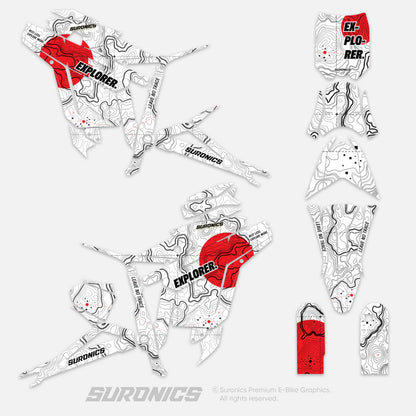 EXPLORER WHITE RED Talaria Sting MX3 MX4 Graphics kit