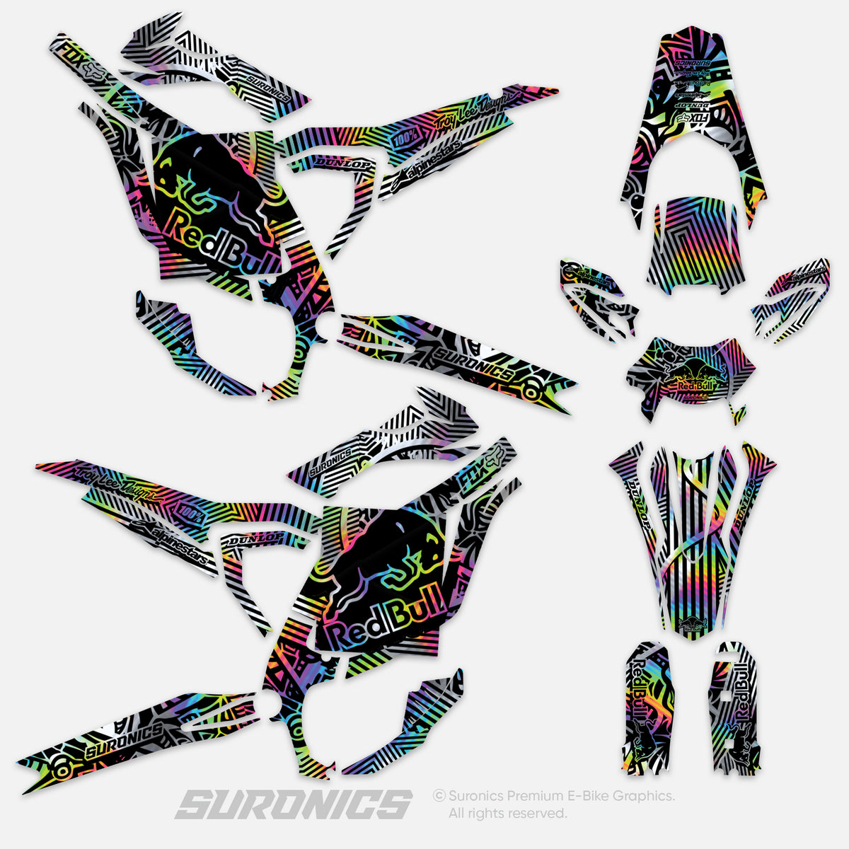 RACE ART BLACK HOLOGRAPHIC Surron Ultra Bee Graphics kit