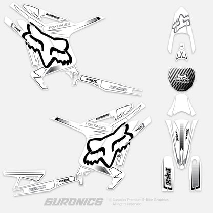 FOX RACER WHITE BLACK Arctic Leopard XE Graphics kit