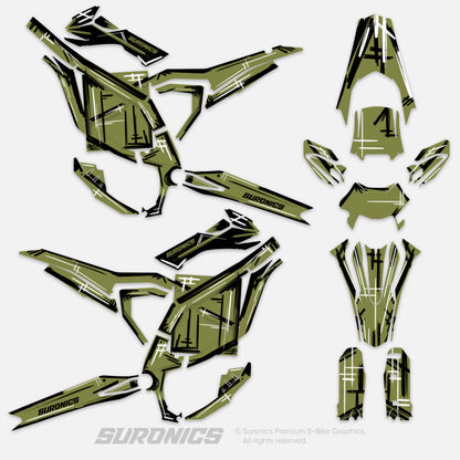 MARKER OLIVE Surron Ultra Bee Graphics kit