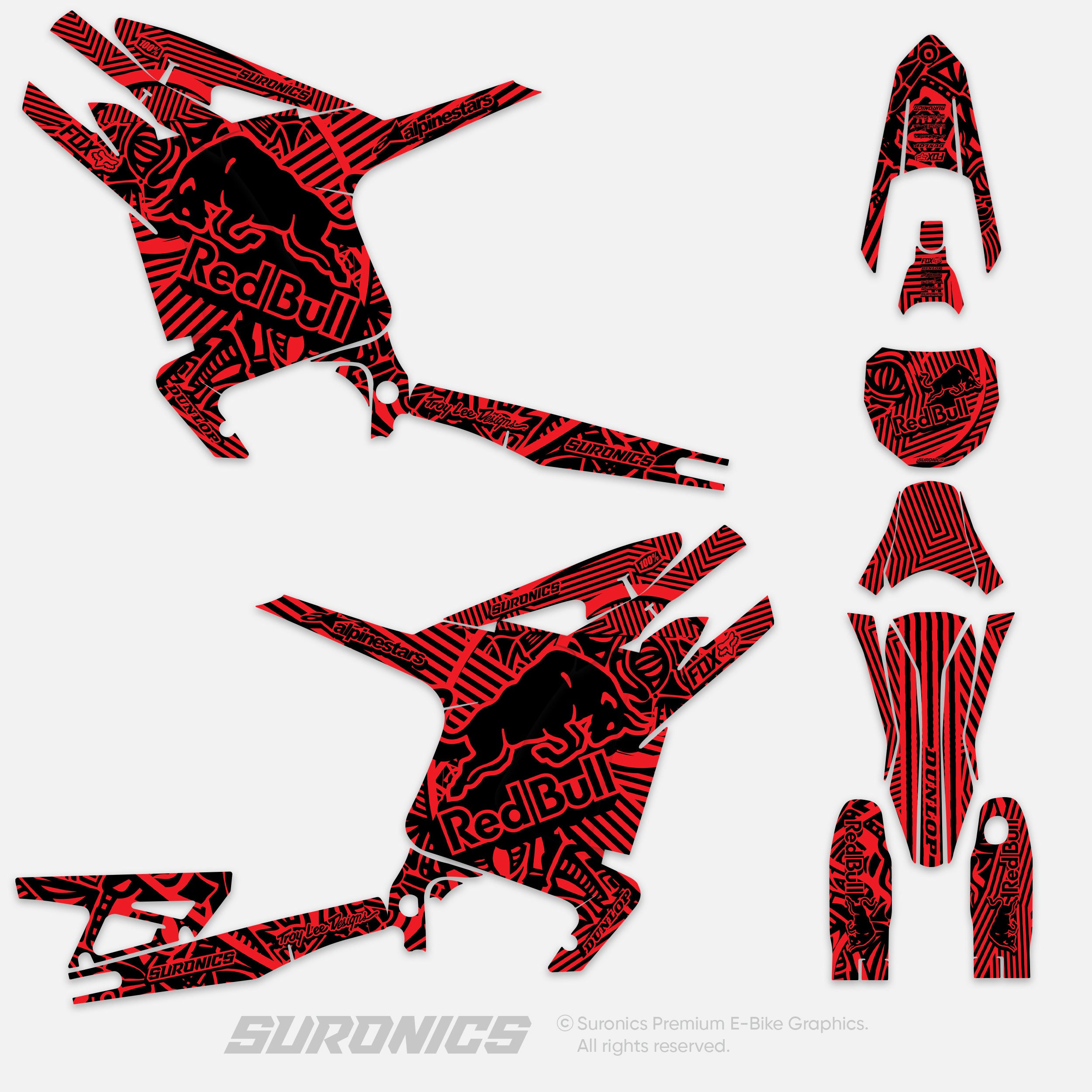 RACE ART BLACK RED Arctic Leopard XE Graphics kit