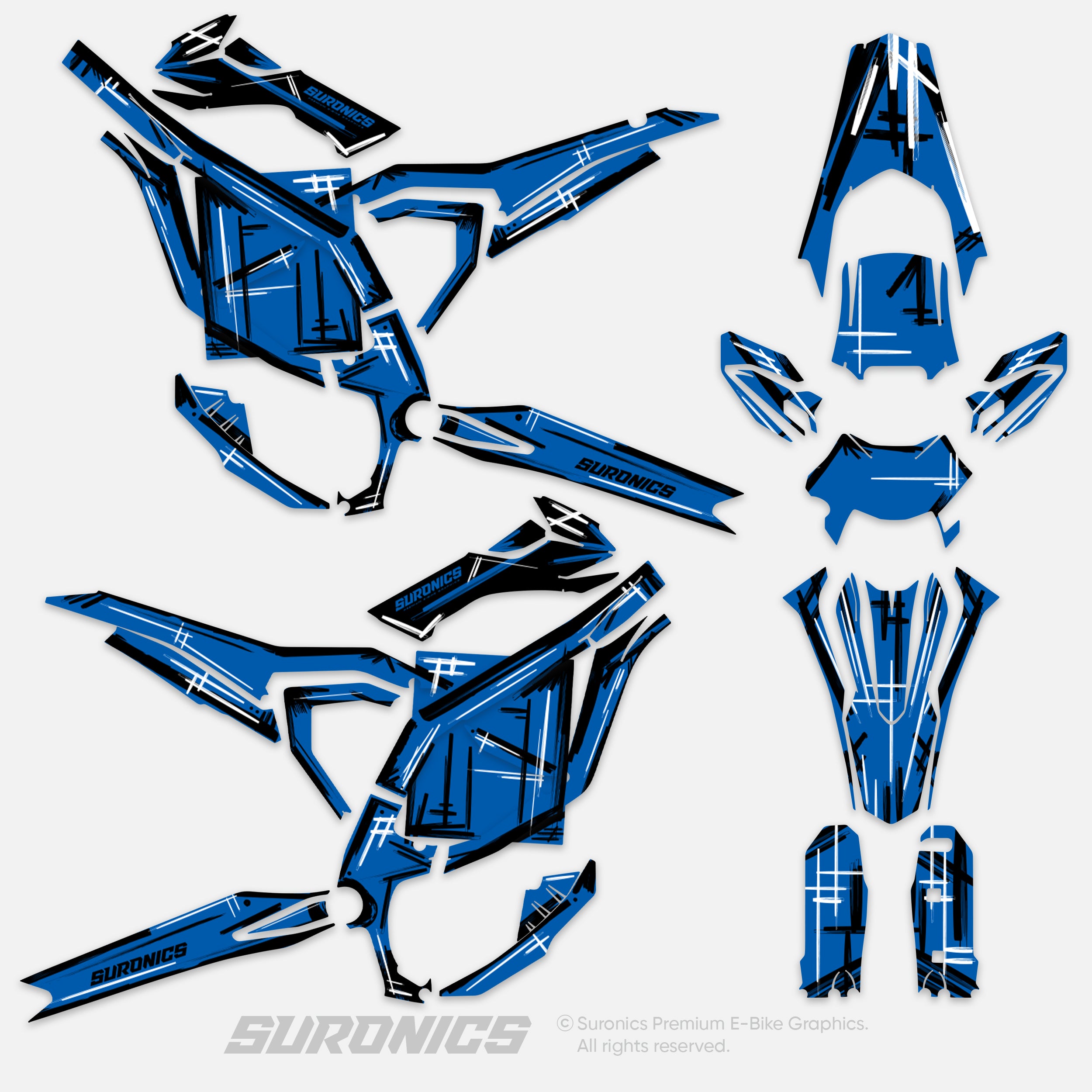 MARKER BLUE Surron Ultra Bee Graphics kit